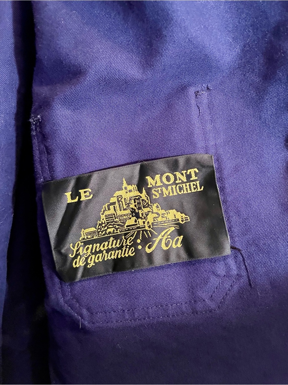Le Mont Saint-Michel Chore Coat - French Blue - Size Medium - Excellent - Picture 7 of 8